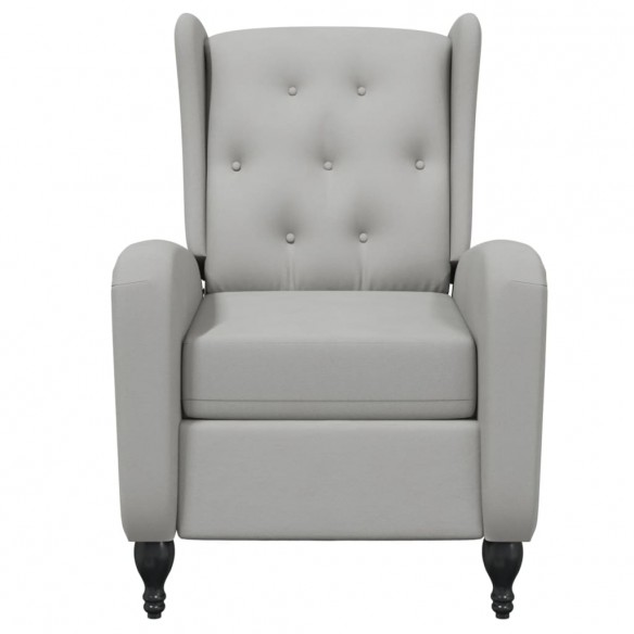 Fauteuil de massage inclinable gris clair velours