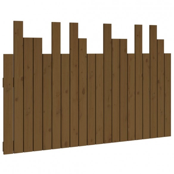 Tête de lit murale Marron miel 127,5x3x80 cm Bois massif de pin