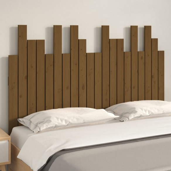 Tête de lit murale Marron miel 127,5x3x80 cm Bois massif de pin