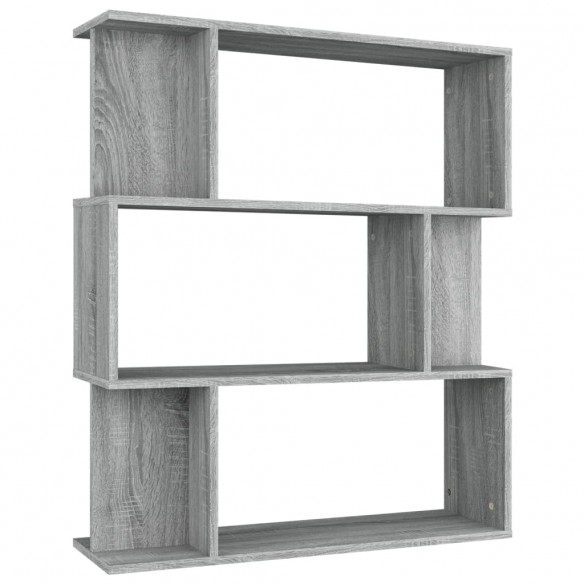 Bibliothèque/Cloison Sonoma gris 80x24x96 cm Bois d'ingénierie