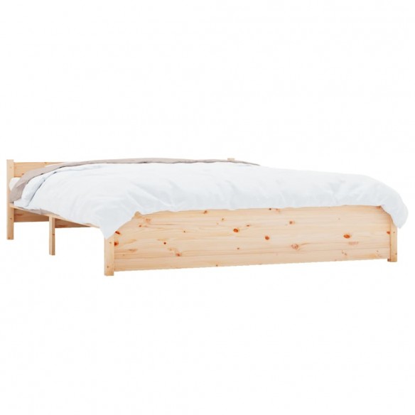 Cadre de lit Bois massif 140x190 cm