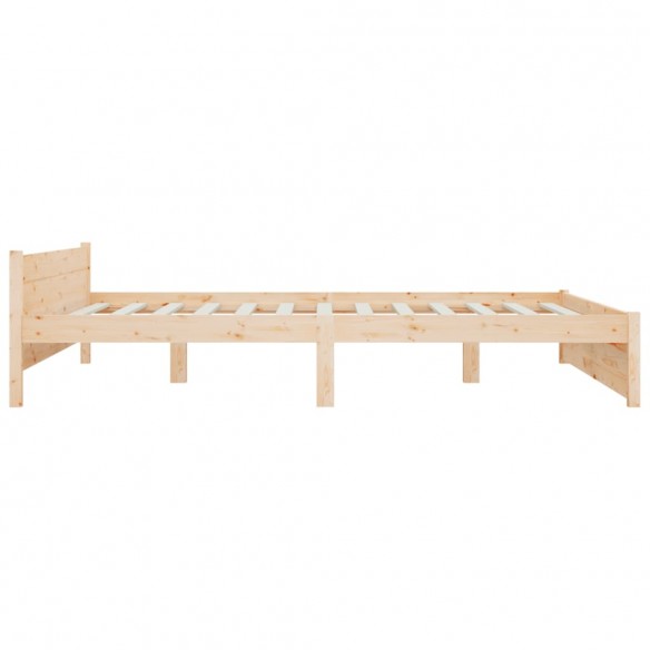 Cadre de lit Bois massif 140x190 cm