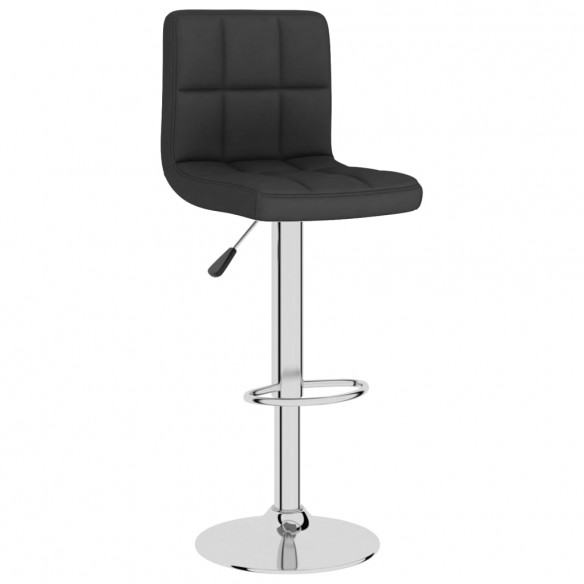 Tabourets de bar lot de 2 noir tissu