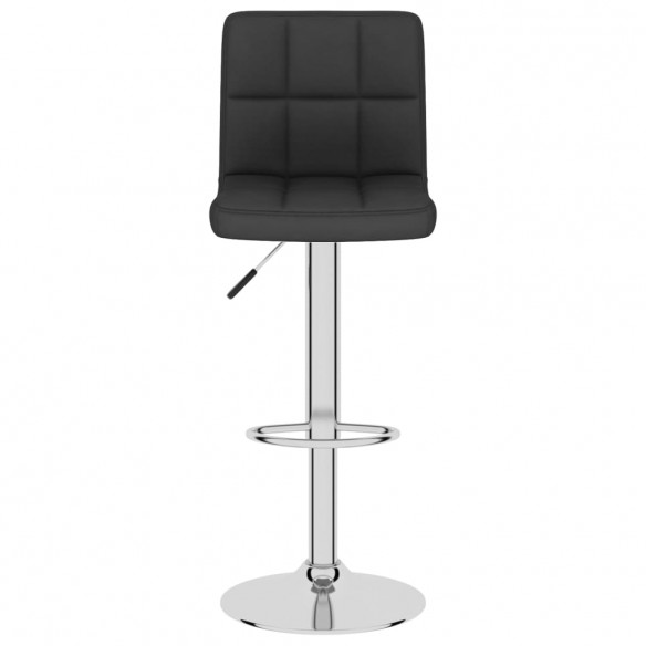 Tabourets de bar lot de 2 noir tissu