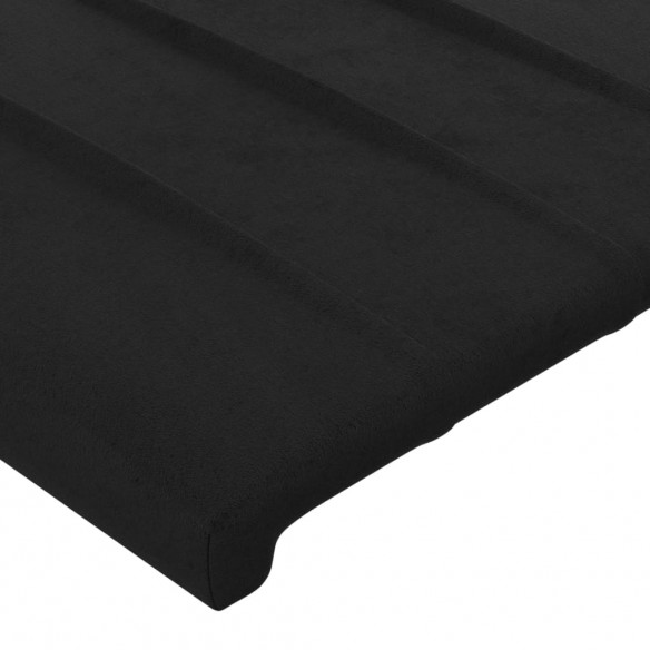 Têtes de lit 2 pcs Noir 100x5x78/88 cm Velours