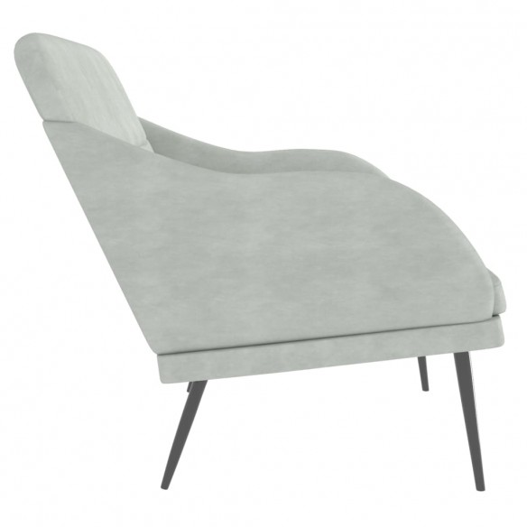 Banc Gris clair 110x76x80 cm Velours