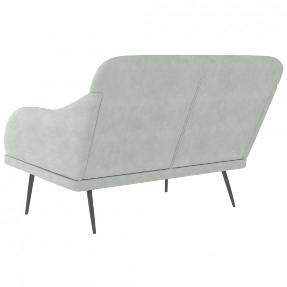 Banc Gris clair 110x76x80 cm Velours