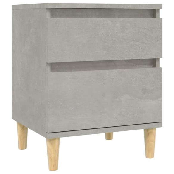 Tables de chevet 2 pcs Gris béton 40x35x50 cm