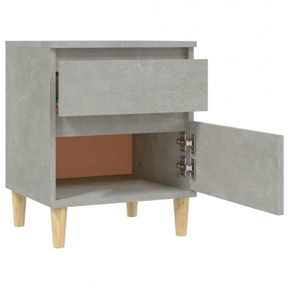 Tables de chevet 2 pcs Gris béton 40x35x50 cm