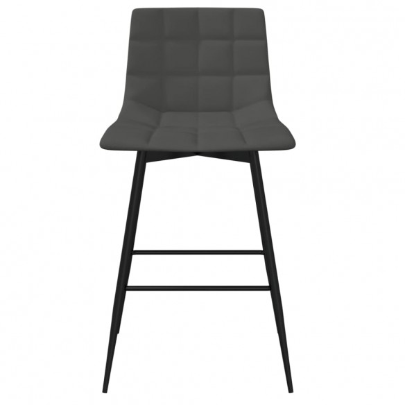 Tabouret de bar Gris foncé Velours