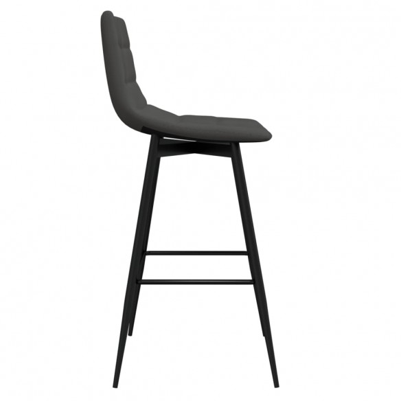 Tabouret de bar Gris foncé Velours