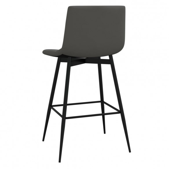 Tabouret de bar Gris foncé Velours