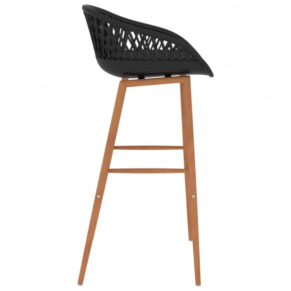 Chaises de bar lot de 4 noir