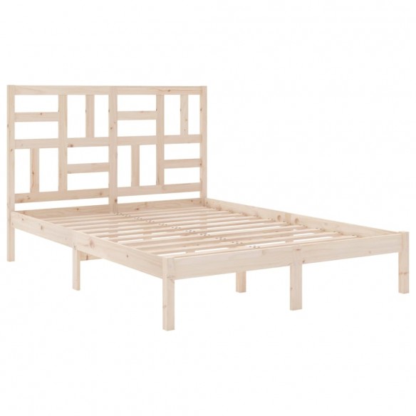 Cadre de lit bois massif 120x190 cm petit double