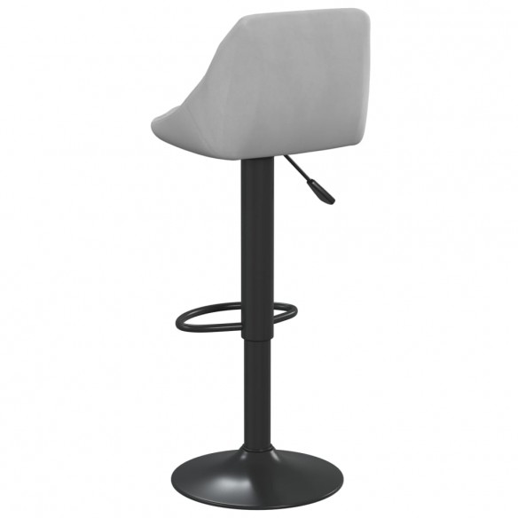 Tabouret de bar Gris clair Velours