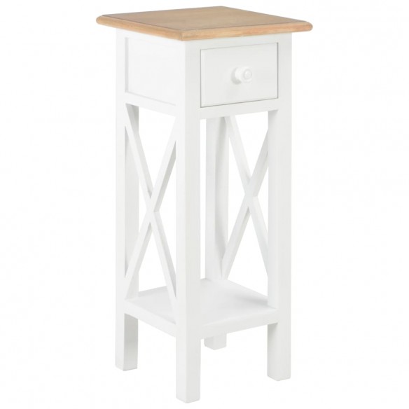 Table d'appoint Blanc 27 x 27 x 65,5 cm Bois