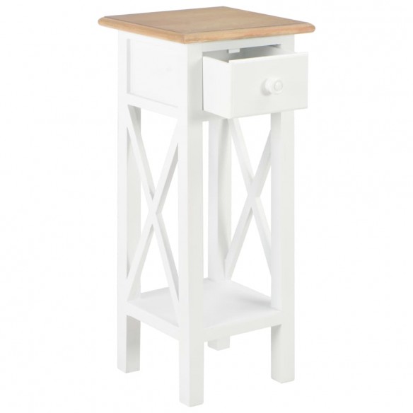 Table d'appoint Blanc 27 x 27 x 65,5 cm Bois