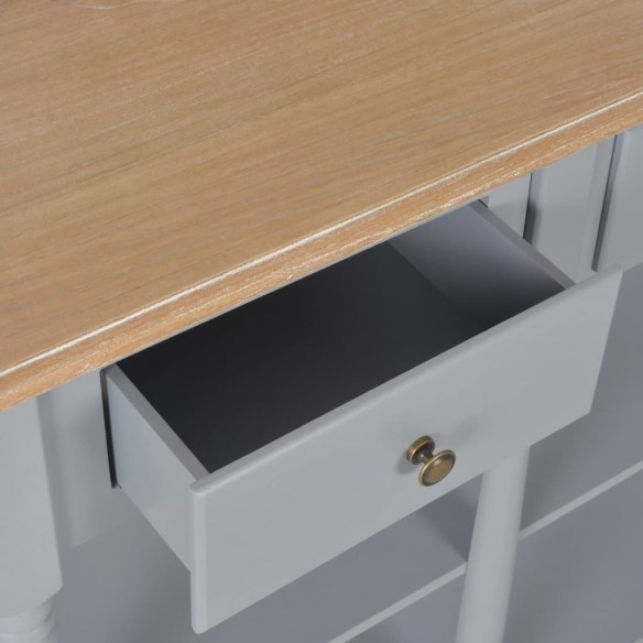 Table console Gris 120x30x76 cm MDF