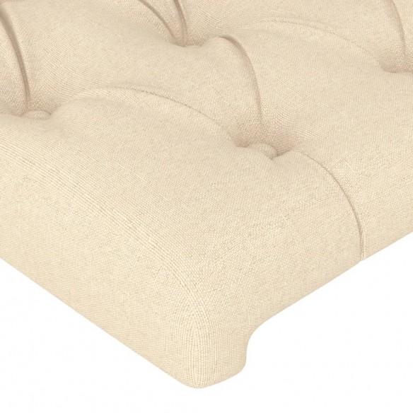 Têtes de lit 2 pcs Crème 72x7x78/88 cm Tissu