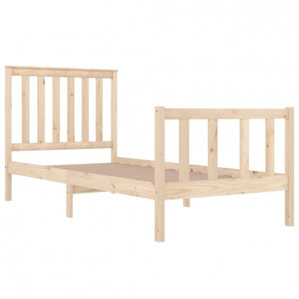 Cadre de lit bois de pin massif 90x190 cm simple