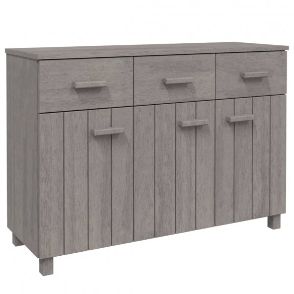 Buffet HAMAR Gris clair 113x40x80 cm Bois massif de pin