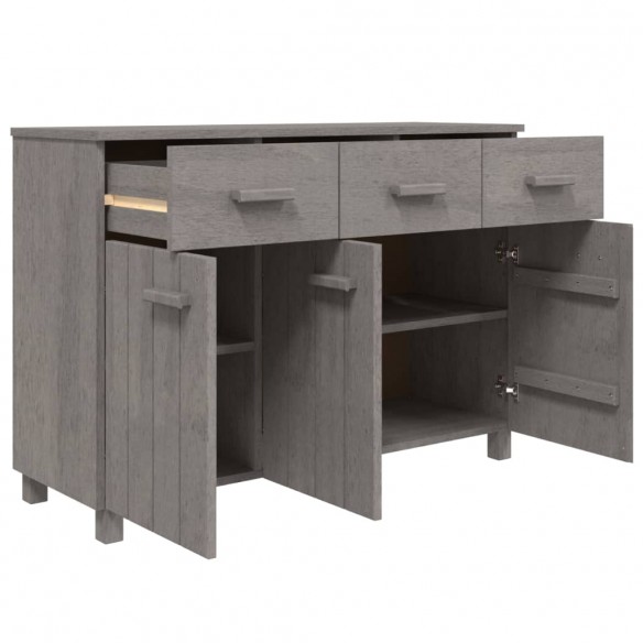 Buffet HAMAR Gris clair 113x40x80 cm Bois massif de pin