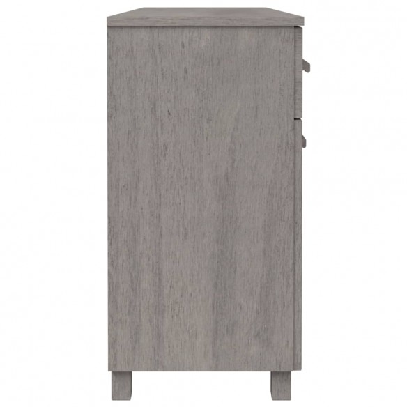 Buffet HAMAR Gris clair 113x40x80 cm Bois massif de pin