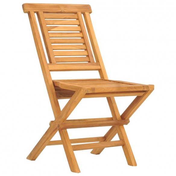 Chaises de jardin pliantes 4 pcs 47x63x90 cm bois massif teck