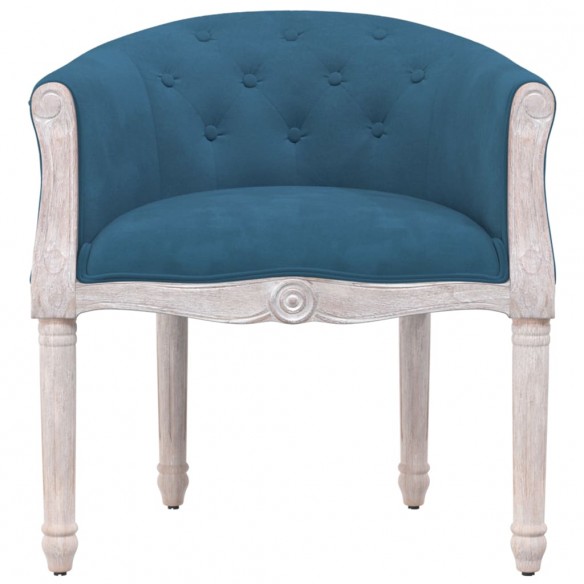 Chaise à manger Bleu Velours