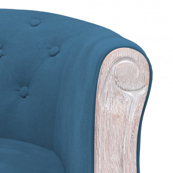 Chaise à manger Bleu Velours