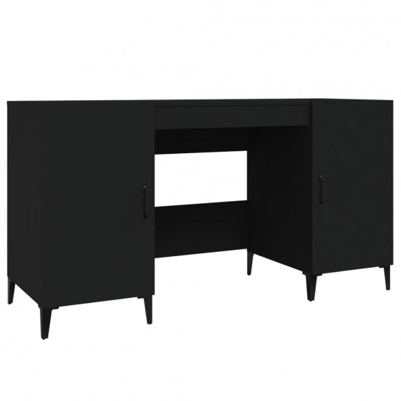 Bureau Noir 140x50x75 cm Bois d'ingénierie