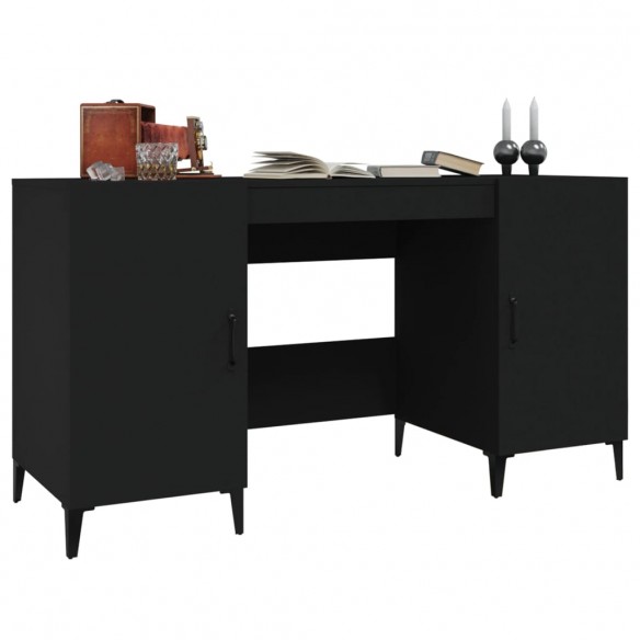 Bureau Noir 140x50x75 cm Bois d'ingénierie