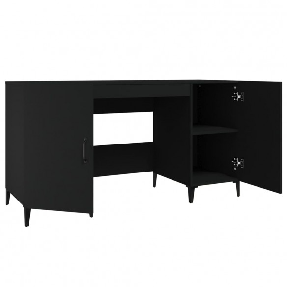 Bureau Noir 140x50x75 cm Bois d'ingénierie