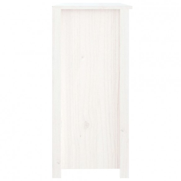 Buffet Blanc 100x35x74 cm Bois massif de pin