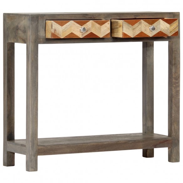 Table console Gris 86 x 30 x 76 cm Bois de manguier massif