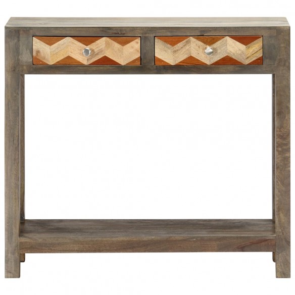 Table console Gris 86 x 30 x 76 cm Bois de manguier massif