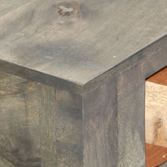 Table console Gris 86 x 30 x 76 cm Bois de manguier massif