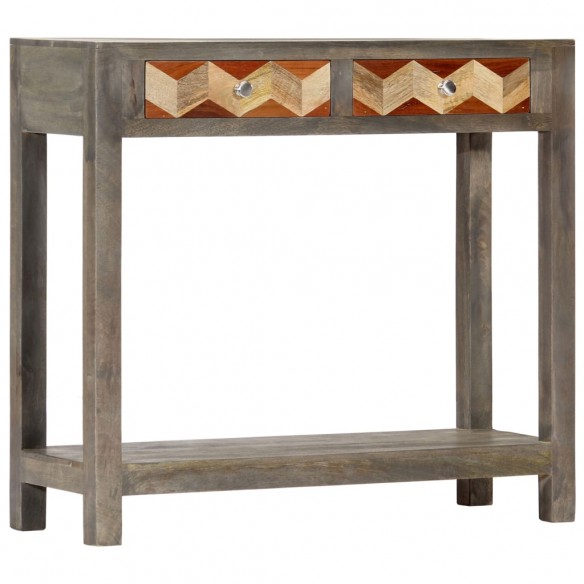 Table console Gris 86 x 30 x 76 cm Bois de manguier massif