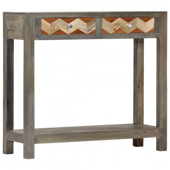 Table console Gris 86 x 30 x 76 cm Bois de manguier massif