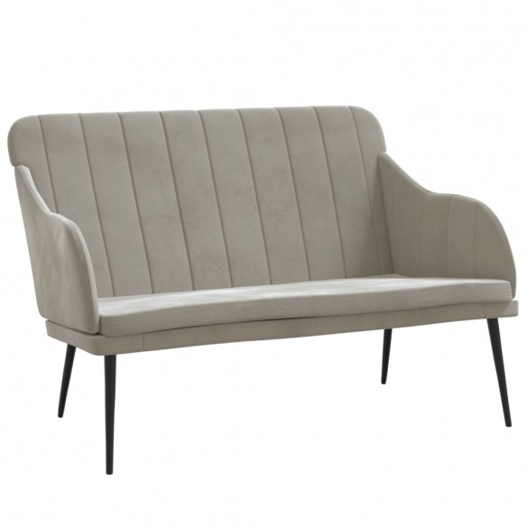 Banc Gris clair 110x76x80 cm Velours