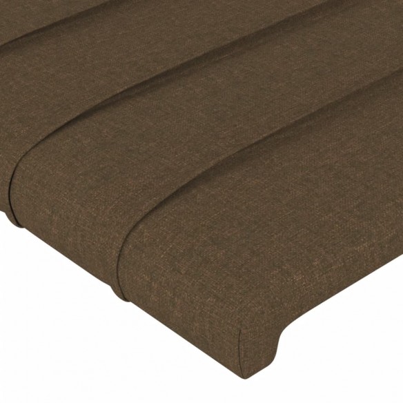 Tête de lit à LED Marron Foncé 100x5x78/88 cm Tissu