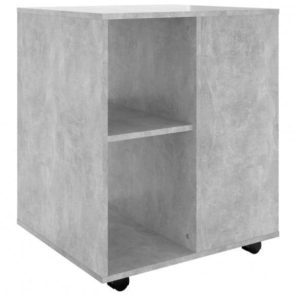 Armoire à roulettes Gris béton 60x53x72 cm Aggloméré