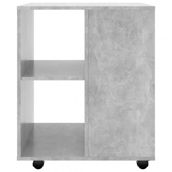 Armoire à roulettes Gris béton 60x53x72 cm Aggloméré