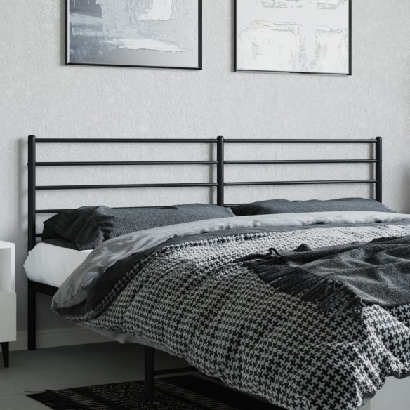 Tête de lit métal noir 193 cm