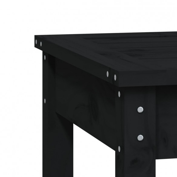 Banc de jardin noir 109x44x45 cm bois massif de pin