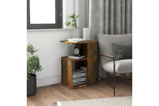 Table d'appoint Chêne fumé 36x30x56 cm 