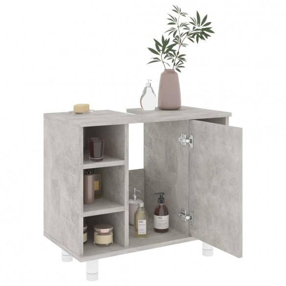 Armoire de salle de bain Gris béton 60x32x53,5 cm Aggloméré