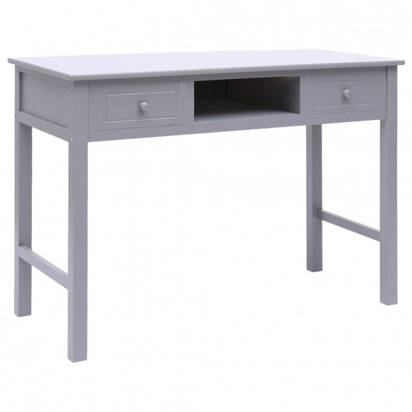 Buffet Gris 108x45x76 cm Bois de Paulownia massif