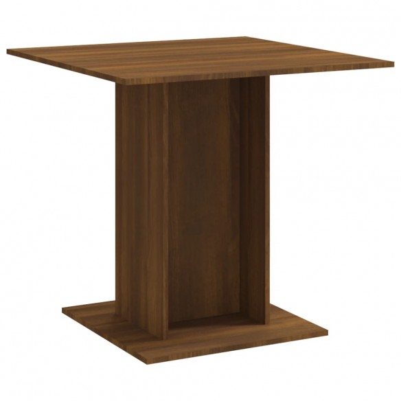 Table à dîner Chêne marron 80x80x75 cm Bois d'ingénierie