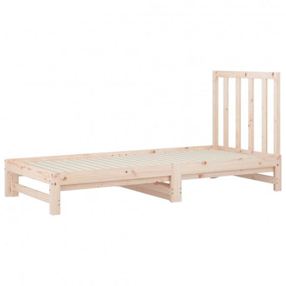 Lit coulissant 2x(90x190) cm Bois de pin massif